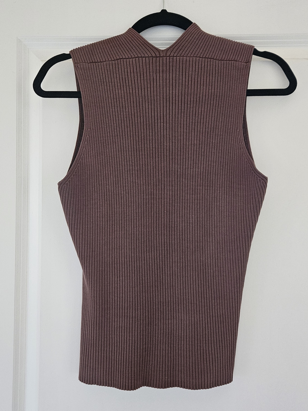 INC International Concepts Ribbed V-Neck Sleeveless Silk Blend Top- Size XL - Picture 3 of 3
